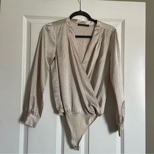 Abercrombie leopard clip front bodysuit